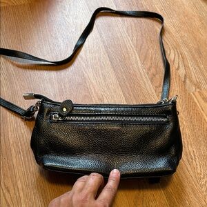 Black Leather Crossbody Bag